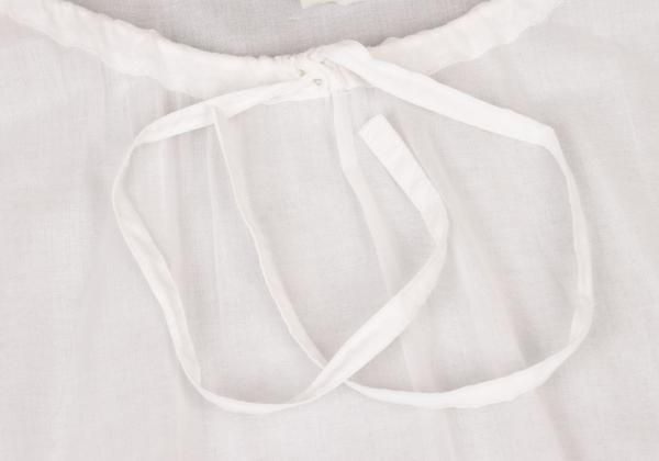 COMME des GARCONS Tiered Hem Cotton Tunic White Blouse Size S