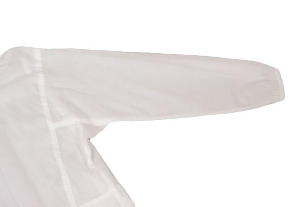 COMME des GARCONS Tiered Hem Cotton Tunic White Blouse Size S
