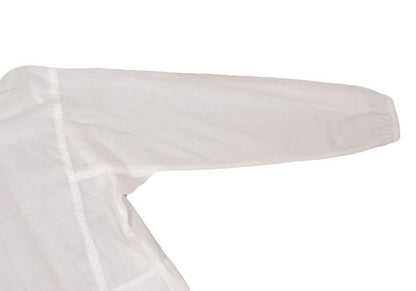 COMME des GARCONS Tiered Hem Cotton Tunic White Blouse Size S