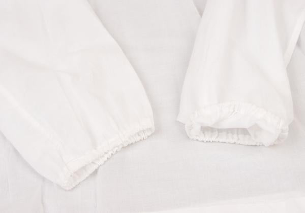 COMME des GARCONS Tiered Hem Cotton Tunic White Blouse Size S