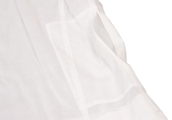 COMME des GARCONS Tiered Hem Cotton Tunic White Blouse Size S