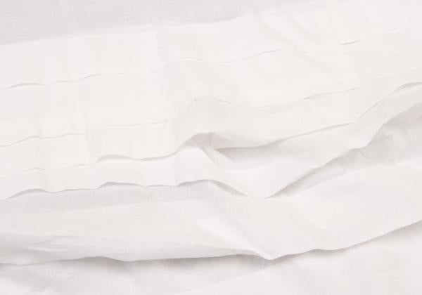 COMME des GARCONS Tiered Hem Cotton Tunic White Blouse Size S