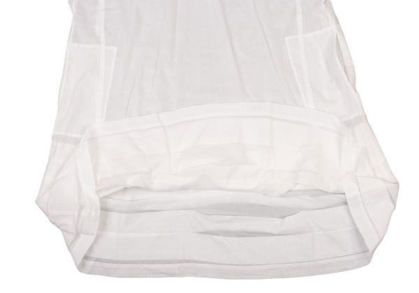 COMME des GARCONS Tiered Hem Cotton Tunic White Blouse Size S