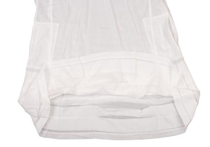 COMME des GARCONS Tiered Hem Cotton Tunic White Blouse Size S