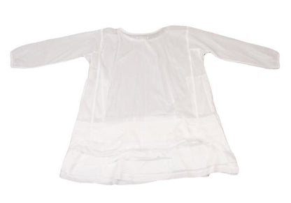 COMME des GARCONS Tiered Hem Cotton Tunic White Blouse Size S