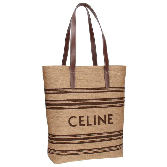 CELINE Museum Bag Logo Tote Beige/Brown Size ONE SIZE