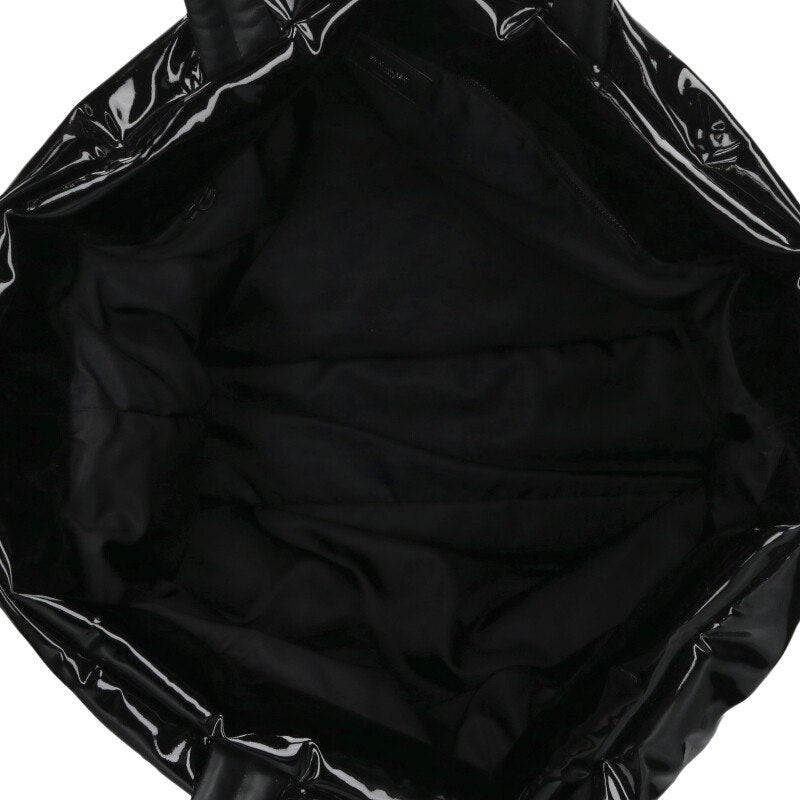 SAINT LAURENT PARIS Logo Patent Tote Bag Black Size ONE SIZE