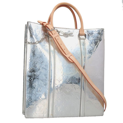 LOUISVUITTON Silver Sac Plat Monogram Mirror Size ONE SIZE