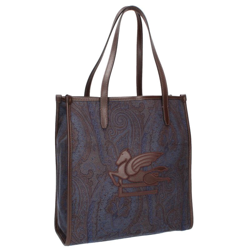 ETRO LOVE TROTTER Jacquard Leather Patch Tote Size ONE SIZE
