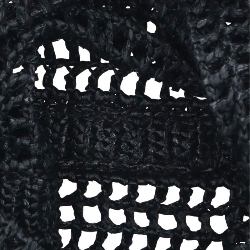 PRADA Raffia Triangle Logo Mesh Tote Size ONE SIZE