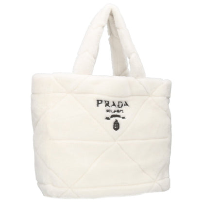 PRADA Shearling Logo Tote w/ Triangle Pouch Size ONE SIZE