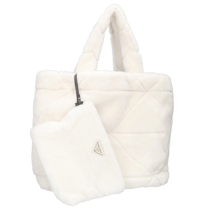 PRADA Shearling Logo Tote w/ Triangle Pouch Size ONE SIZE