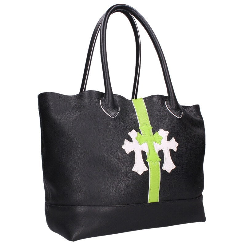 Chrome Hearts Cemetery Patch Leather Tote Bag