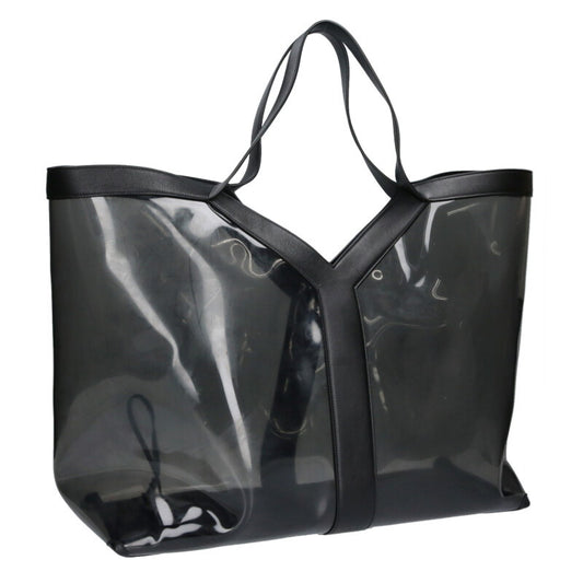 SAINT LAURENT PARIS Y Tote Vinyl Bag w/ Pouch Size ONE SIZE