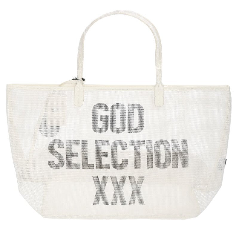 GOD SELECTION XXX Mesh Logo Tote Bag White Size ONE SIZE