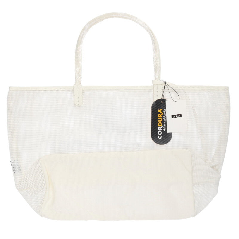GOD SELECTION XXX Mesh Logo Tote Bag White Size ONE SIZE
