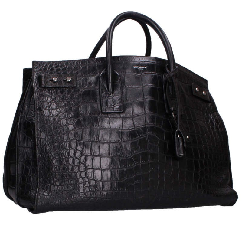 SAINT LAURENT PARIS Sac de Jour Croc-Embossed Size ONE SIZE