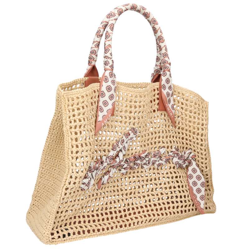 AMIRI Logo Scarf Straw Tote Bag Size ONE SIZE