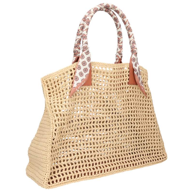 AMIRI Logo Scarf Straw Tote Bag Size ONE SIZE