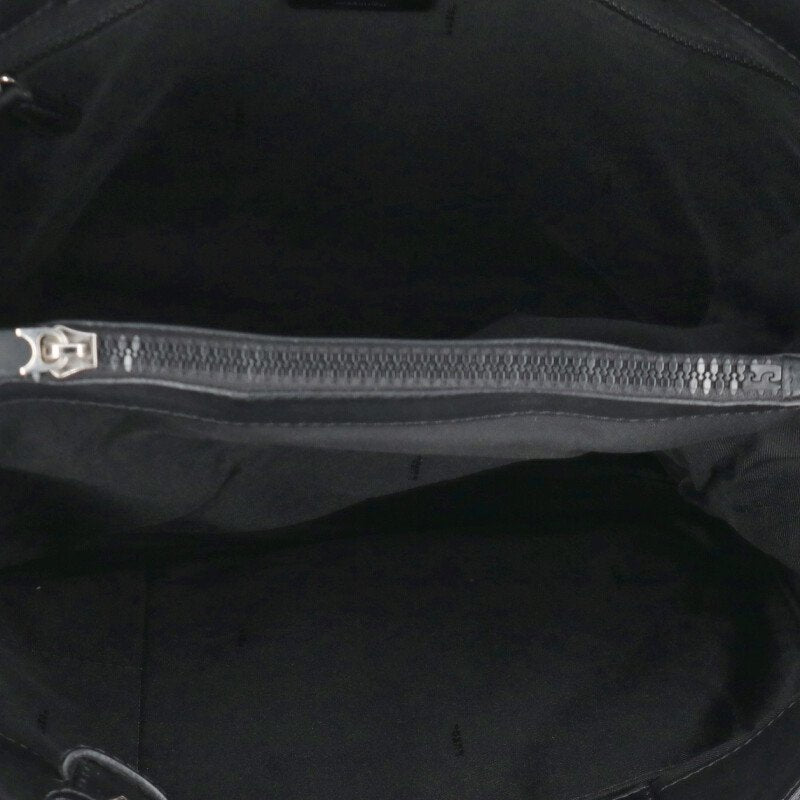 Fendi Logo Tote Bag Black x Brown