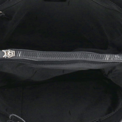 Fendi Logo Tote Bag Black x Brown