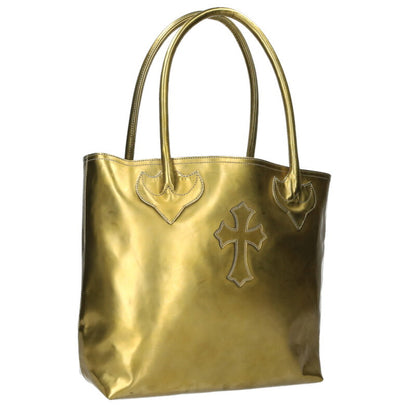 Chrome Hearts FS Tote Cross Patch Leather Tote Size ONE Gold