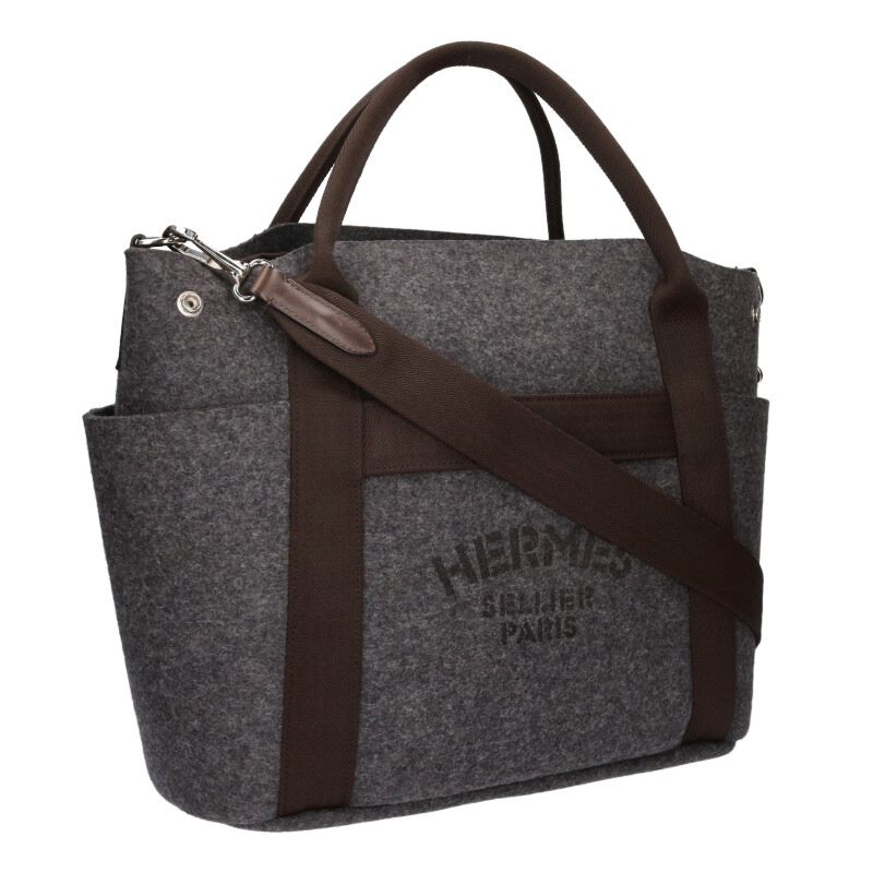 HERMES Sac de Pansage Groom 2WAY Wool Tote Size ONE SIZE
