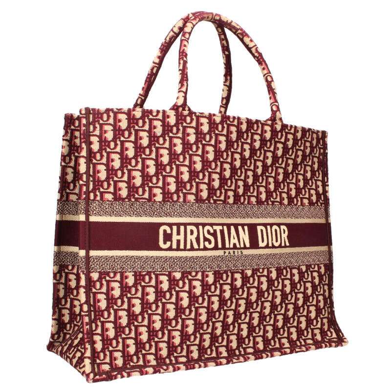 DIOR Book Tote Oblique Jacquard Tote Bag Size ONE SIZE