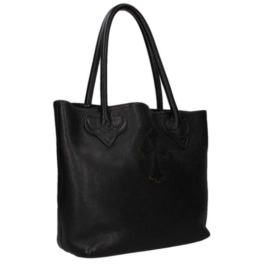 Chrome Hearts FS TOTE Cross Patch Leather Tote Size Black