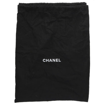 CHANEL Lambskin Chain Tote Bag Black/Silver Size ONE SIZE