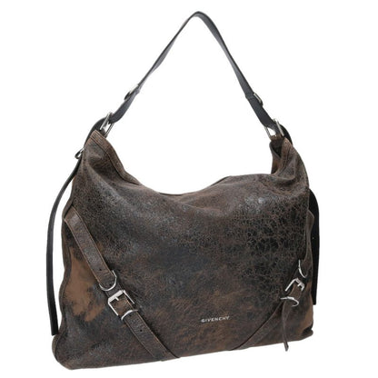 GIVENCHY Distressed Leather Voyou Large Tote Size ONE SIZE
