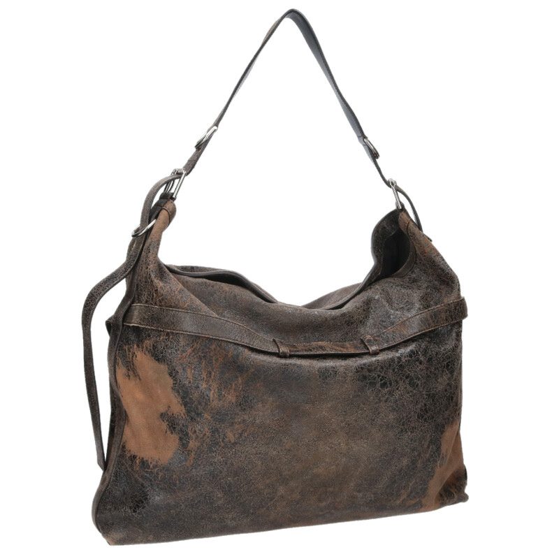 GIVENCHY Distressed Leather Voyou Large Tote Size ONE SIZE