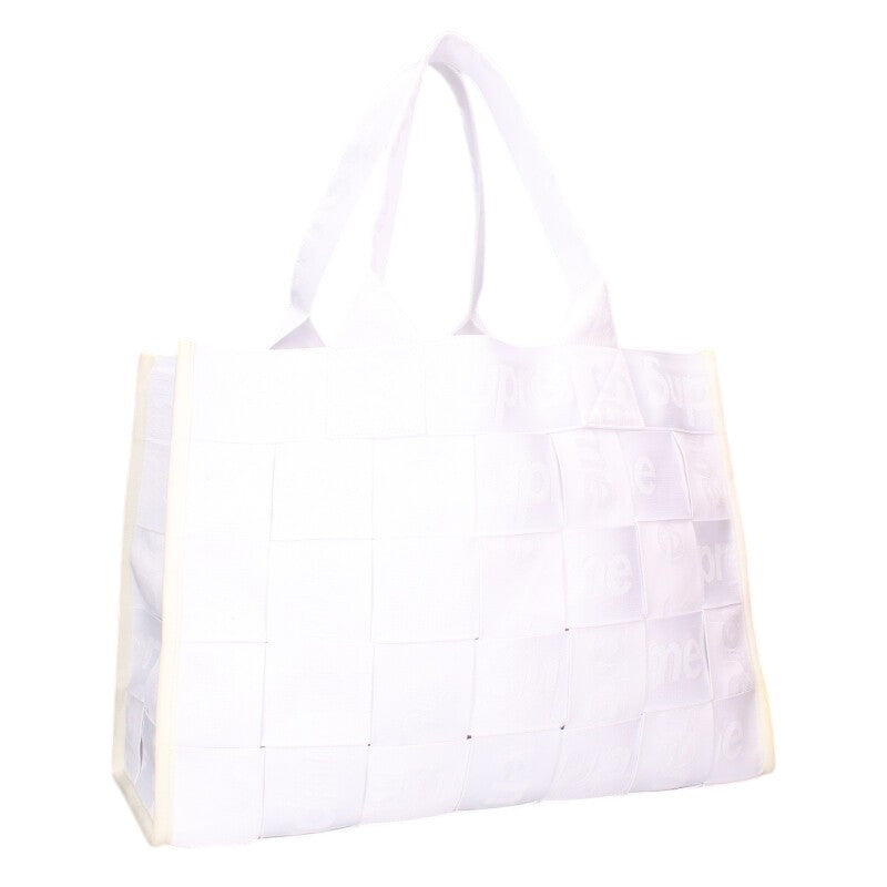 SUPREME 23SS Woven Large Tote Polyester White Size ONE SIZE