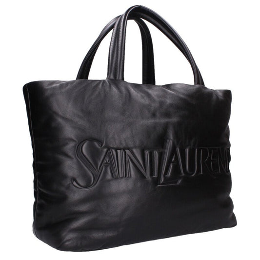 SAINT LAURENT PARIS Puffer Leather Tote Bag Size ONE SIZE