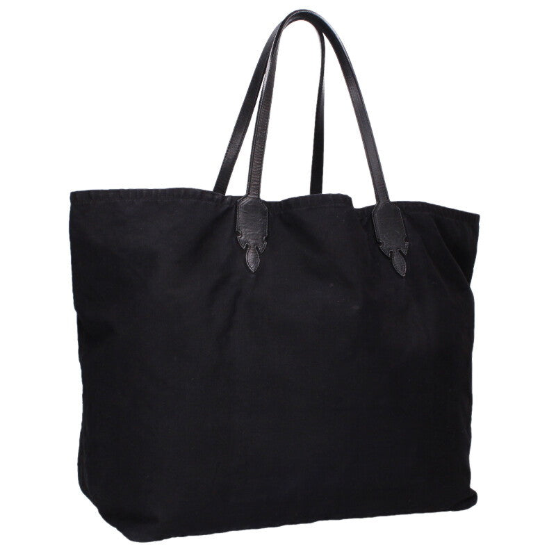 Chrome Hearts LUCILLE Leather Trim Canvas Tote Size ONE SIZE