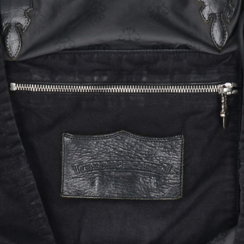 Chrome Hearts LUCILLE Leather Trim Canvas Tote Size ONE SIZE