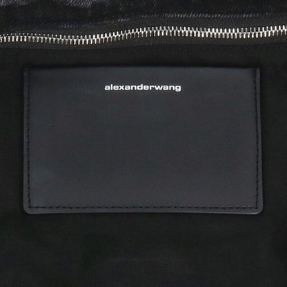 ALEXANDER WANG Embossed Logo Denim Tote Bag Black