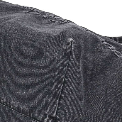 ALEXANDER WANG Embossed Logo Denim Tote Bag Black