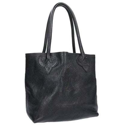 Chrome Hearts FS Tote Cross Patch Leather Bag Size ONE Black
