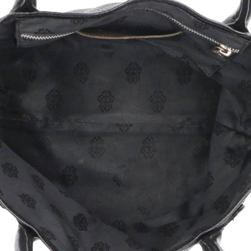 Chrome Hearts FS Tote Cross Patch Leather Bag Size ONE Black
