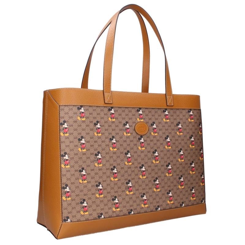 GUCCI Disney Character Print Tote Bag Brown Size ONE SIZE