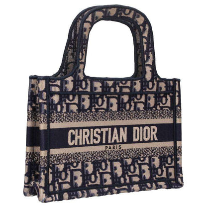 DIOR BOOK TOTE Oblique Jacquard Tote Bag Blue Size ONE SIZE