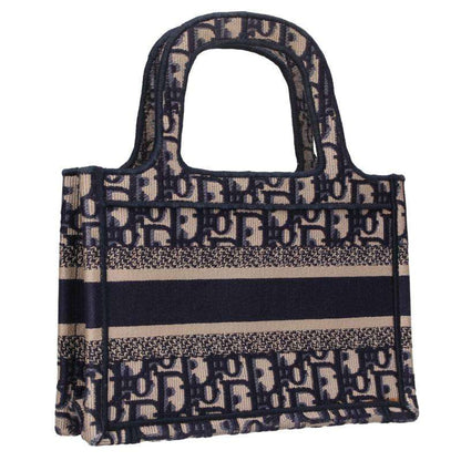 DIOR BOOK TOTE Oblique Jacquard Tote Bag Blue Size ONE SIZE
