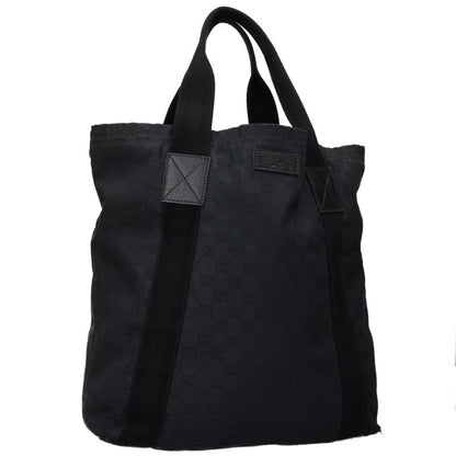 GUCCI GG Pattern Canvas Tote Bag Black Size ONE SIZE