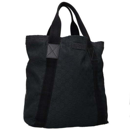 GUCCI GG Pattern Canvas Tote Bag Black Size ONE SIZE