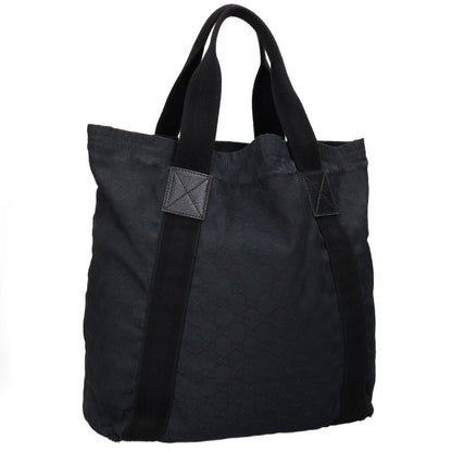 GUCCI GG Pattern Canvas Tote Bag Black Size ONE SIZE