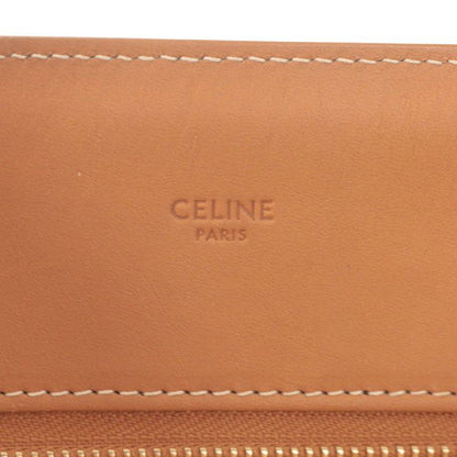 CELINE Vertical Cabas Canvas Tote Beige Brown Size ONE SIZE