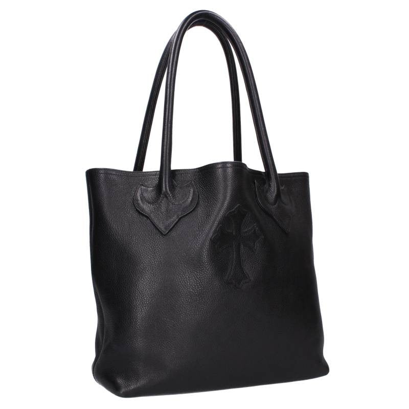 Chrome Hearts FS Tote Leather Bag Black Size ONE SIZE