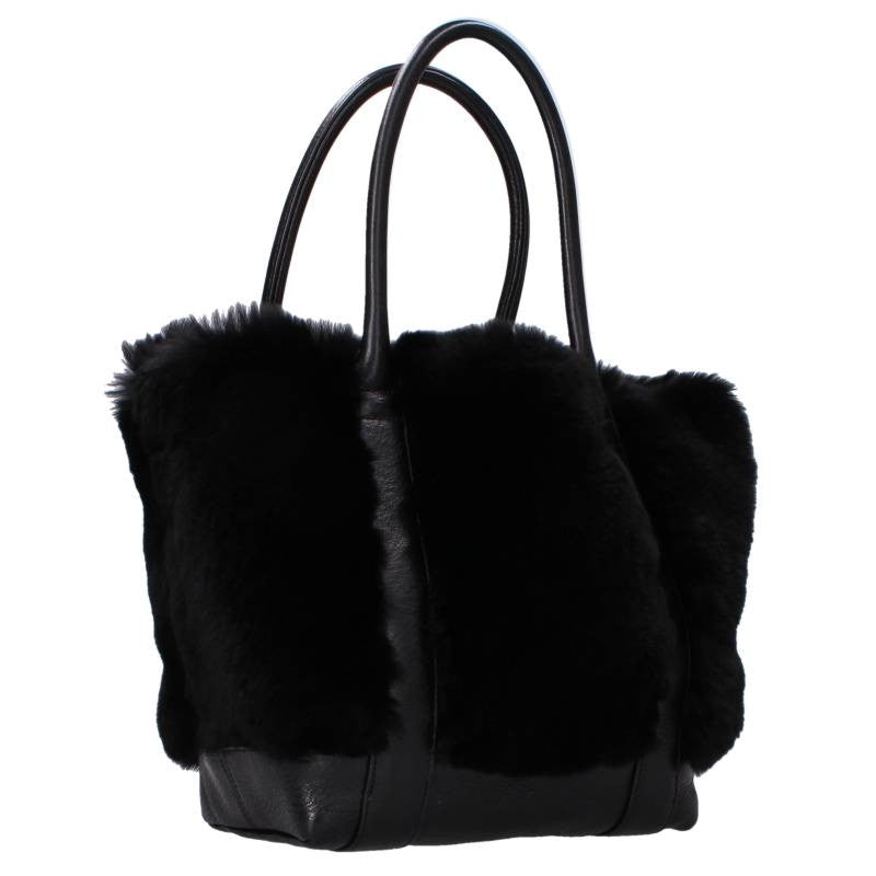 Chrome Hearts TOTE MINI Fur Leather Tote Bag Size ONE SIZE
