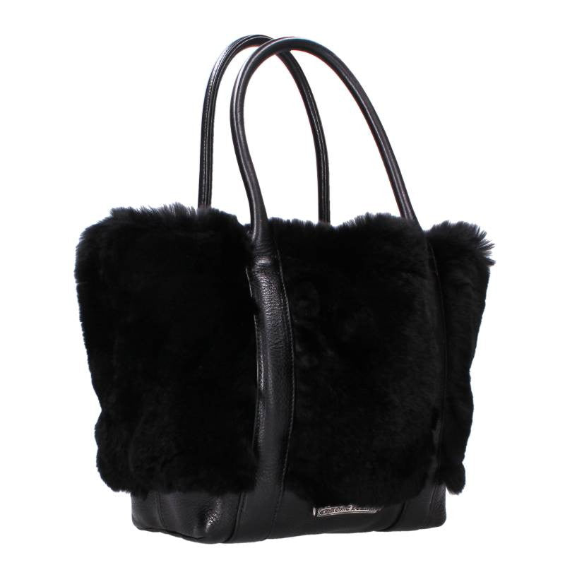 Chrome Hearts TOTE MINI Fur Leather Tote Bag Size ONE SIZE